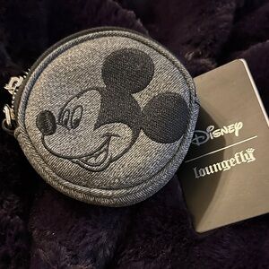 Loungefly Gray and Black Mickey Mouse Coin Purse